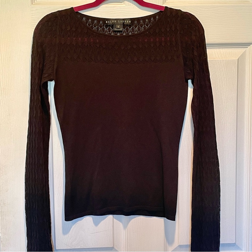 Ralph Lauren 100% Silk Sweater Black Small